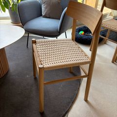 Dining chair wicker ISLEV natural oak/natural  x 6  Like new