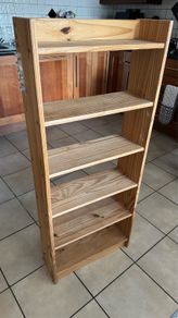 Wooden shelves