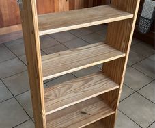 Wooden shelves