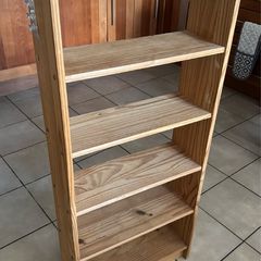 Wooden shelves