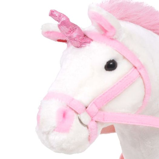 Standing Plush Toy Unicorn White and Pink XXL