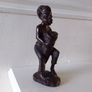 African Hand Carved Wooden Sculpture/Figure - Tribal Drummer Image 8