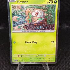 Rowlet Cosmo Holo Pokemon Card