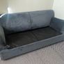 Made.com Orson 3 seater sofa-bed in midnight blue velvet Image 3