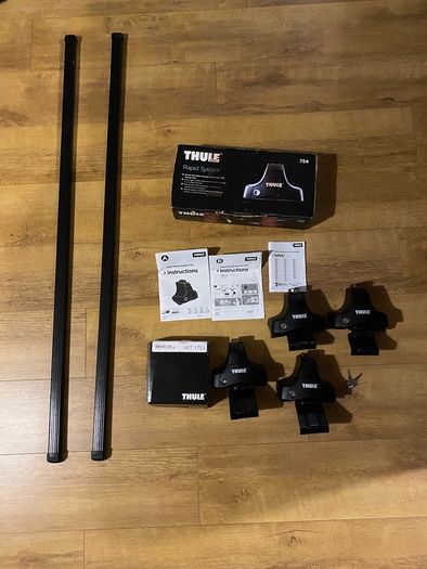 Premium Thule SquareBar Evo  Roof Rack Set - Rapid System 754 | Kit 1751 | Full Box