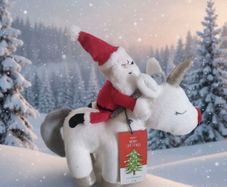 Christmas Unicorn with Santa soft toy from Next