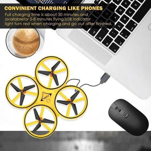 Brand New FIREFLY Smartwatch Intelligent 4-axis Aircraft  Drone Yellow.