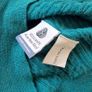 Castle of Ireland teal green cable knit wool jumper. Size 10-12. e90 RRP Image 6