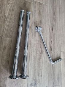 Chrome Standing Pipes and waist for Bath