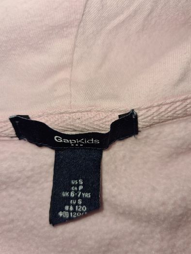 Pink girls GAP hoodie age 6-7