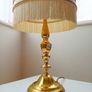 Vintage brass table lamp with original lamp shade by Endon Lighting Leeds  height 51cm Image 2