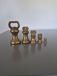 Antique Victorian brass bell weights