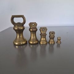 Antique Victorian brass bell weights