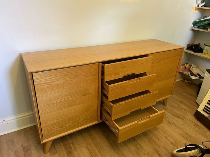 oak veneer sideboard