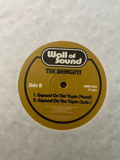 The Wiseguys - Ooh La La 12" Single - 1998 Wall Of Sound Recordings - WALLT038