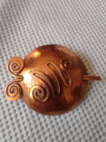 Copper brooch
