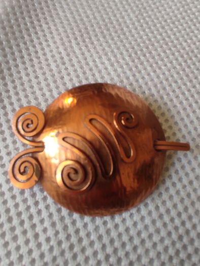 Copper brooch