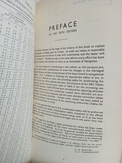 A Set of Nautical Tables for General Navigation Purposes by S. M. Burton (PT197)