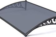 Greenhurst 1125 Black Easy Fit 1m Tinted Door Canopy