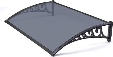 Greenhurst 1125 Black Easy Fit 1m Tinted Door Canopy