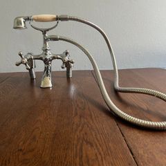 Traditional Chrome Bath Shower Mixer Tap & Telephone Handset