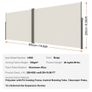 Retractable Side Awning, 79''x 236'' Outdoor Privacy Screen, 180g Polyester Water-proof Retractable Patio Screen, UV 30+ Room Divider Image 2