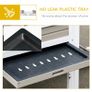 2 in 1 Rabbit Hutch Outdoor Guinea Pig Hutch Bunny Run Double Main House with Run, No-Leak Tray 259 x 64 x 92cm, Grey Image 4