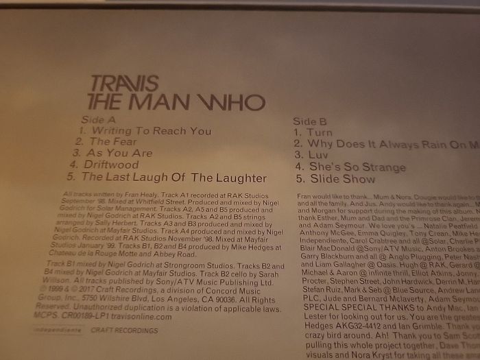 Travis The Man Who deluxe vinyl/cd boxset