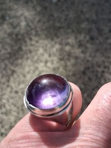 Early Twentieth Century Sterling Silver Amethyst Ring (14g)