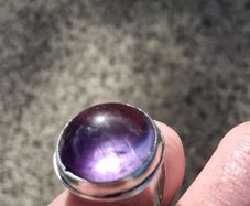 Early Twentieth Century Sterling Silver Amethyst Ring (14g)