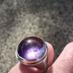 Early Twentieth Century Sterling Silver Amethyst Ring (14g)