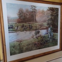 Framed Print Hunting Scene