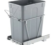 Pullout Trash Can for Kitchen Cabinets, Garbage Waste Recycling Bin, Under Mount Waste Container, with Heavy Duty Metal