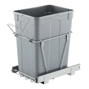 Pullout Trash Can for Kitchen Cabinets, Garbage Waste Recycling Bin, Under Mount Waste Container, with Heavy Duty Metal