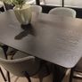 Black Oak Dining Table Ex Display Image 3
