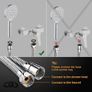 Shower Hose 1.7m, Ibergrif Stainless Steel Shower Pipe Anti Twist, Anti-Kink, Leakproof Universal Standard Fit G1/2 Replacement Hose with Brass Connectors and Washers, Chrome -Silver Image 7