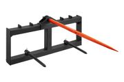 49" Hay Spear, Bale Spears 1600lbs Loading Capacity, Skid Steer Loader Tractor Attachment with 2pcs 17.5" Stabilizer Spears