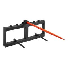49" Hay Spear, Bale Spears 1600lbs Loading Capacity, Skid Steer Loader Tractor Attachment with 2pcs 17.5" Stabilizer Spears