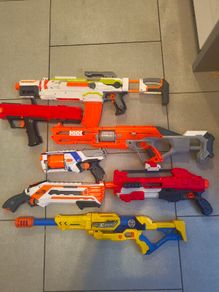 Nerf and X-Shot toy blasters