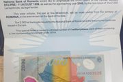Romania 2000 lei ECLIPSE 1999 in original folder