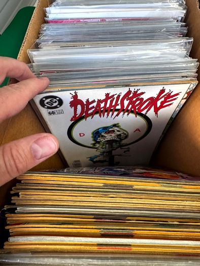 DC Long Comic Box w 250 comics for Sale