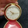 Retro West Clox Round Red Travel Clock Image 5