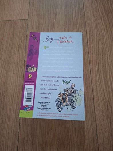 Roald Dahl Boy - Tales of Childhood Book