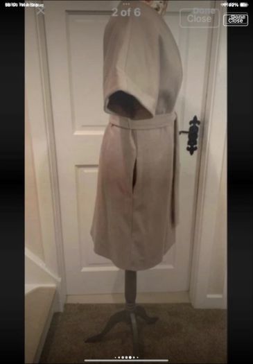 coat oasis oatmeal wrap coat size medium