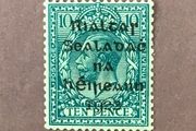 Ireland 1923 Dollard 10d Turquoise Overprint