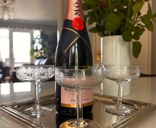 Vintage Art Deco Etched Champagne Coupes(Set of 9)