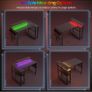 L Shaped Gaming Desk with LED Lights & Power Outlets 120x80cm Image 2