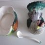 Small Italian Ceramic Turkey Tureen with Spoon Image 4