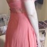 Asos peachy orange chiffon dress Image 3