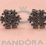 Pandora Sparkling Snowflake Necklace and Matching Earrings Set New Image 5